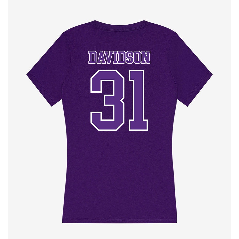 Central Arkansas - NCAA Football : Desmond Davidson - Women's V-Neck T-Shirt-1