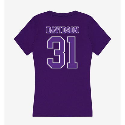 Central Arkansas - NCAA Football : Desmond Davidson - Women's V-Neck T-Shirt-1