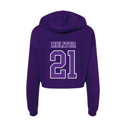 Central Arkansas - NCAA Softball : Grace Molitor - Women's Crop Fleece Hoodie-1