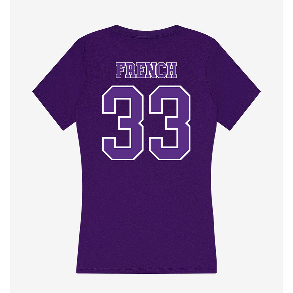Central Arkansas - NCAA Baseball : Nicholas French - Women's V-Neck T-Shirt-1