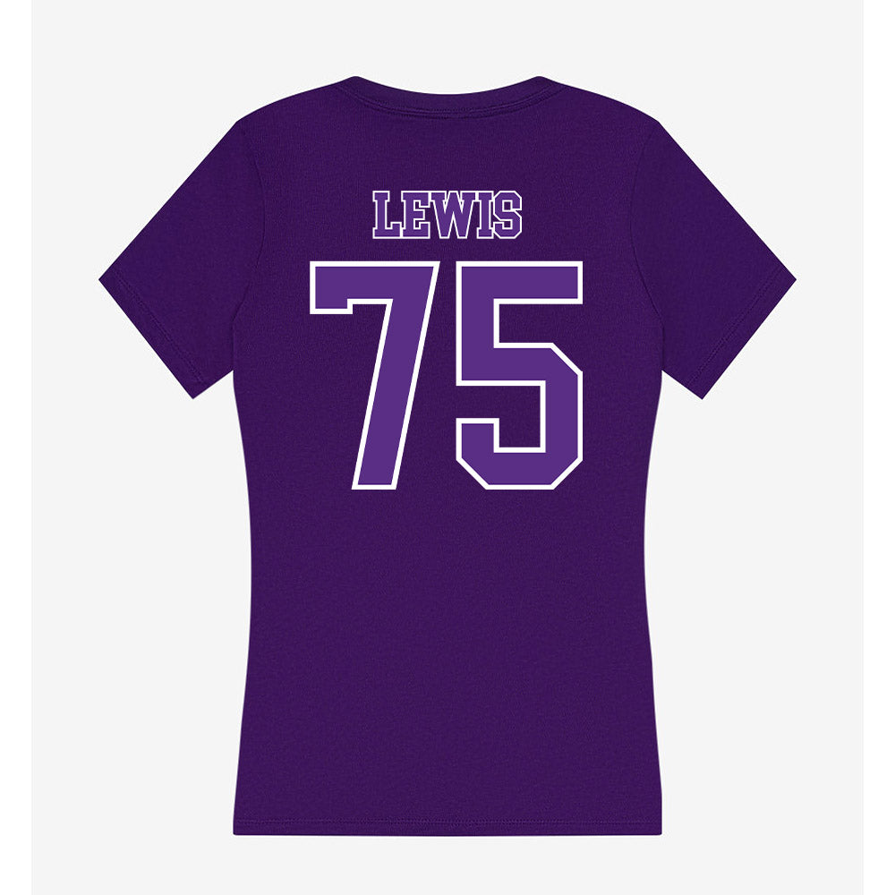 Central Arkansas - NCAA Football : Abrum Lewis - Women's V-Neck T-Shirt-1