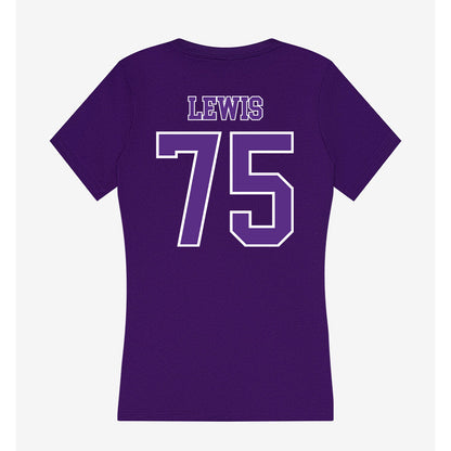 Central Arkansas - NCAA Football : Abrum Lewis - Women's V-Neck T-Shirt-1