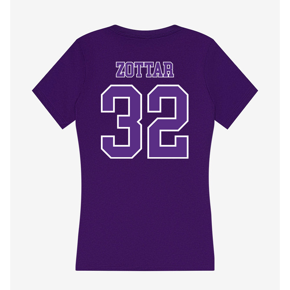 Central Arkansas - NCAA Baseball : Andrew Zottar - Women's V-Neck T-Shirt-1