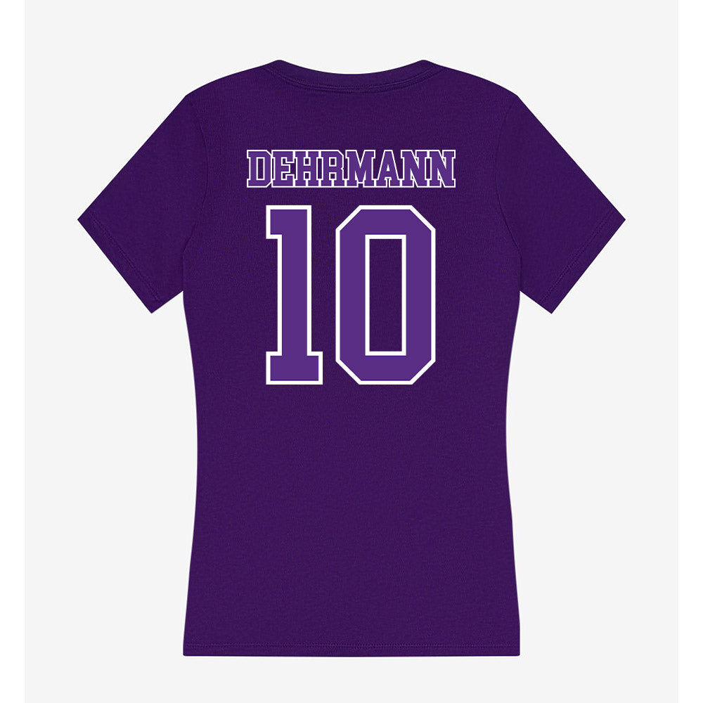 Central Arkansas - NCAA Men's Basketball : Owen Dehrmann - Women's V-Neck T-Shirt-1