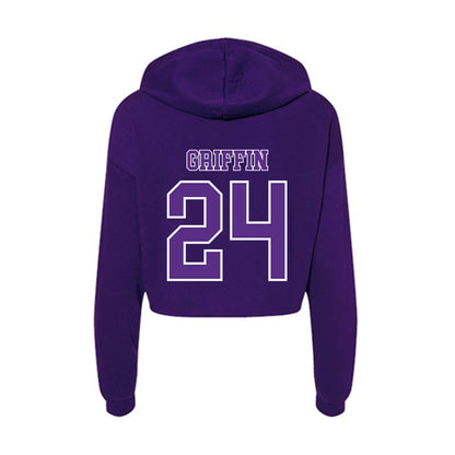 Central Arkansas - NCAA Women's Basketball : Kamryn Griffin - Women's Crop Fleece Hoodie-1