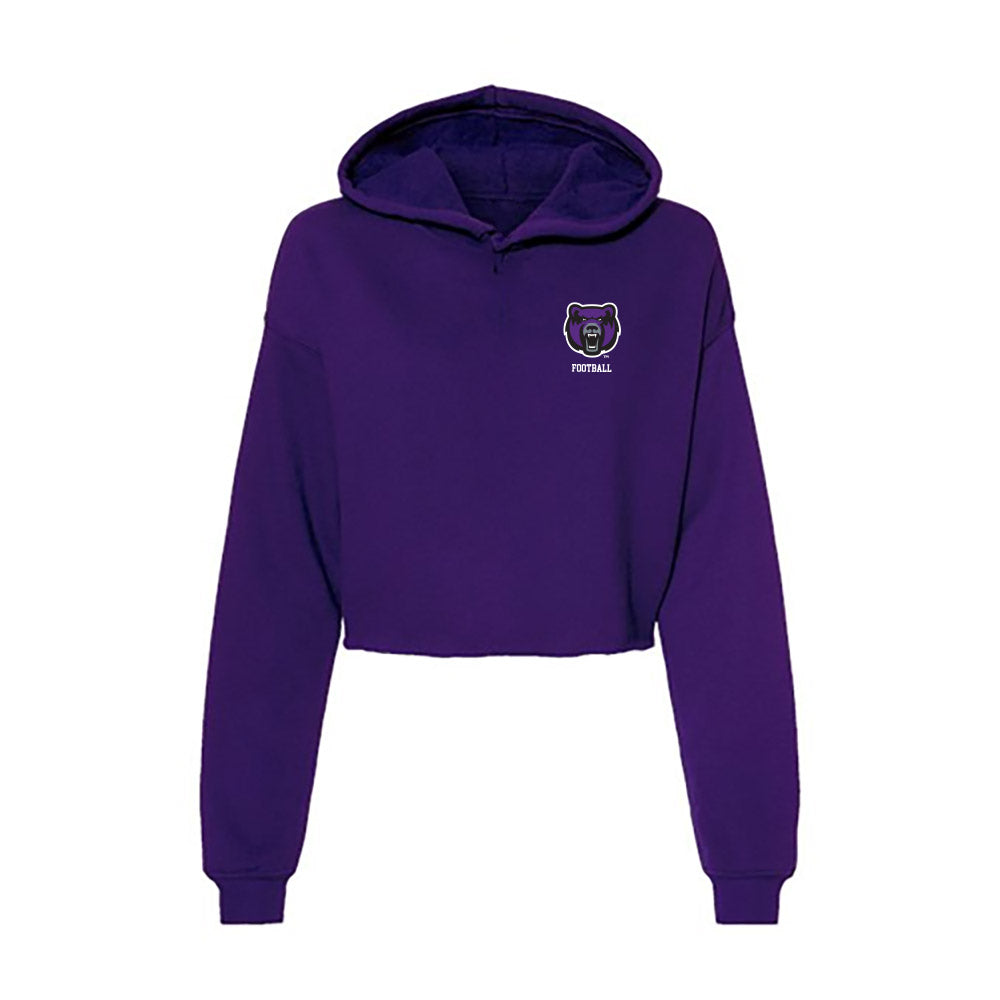 Central Arkansas - NCAA Football : Josiah Warrior-Benson - Women's Crop Fleece Hoodie-0