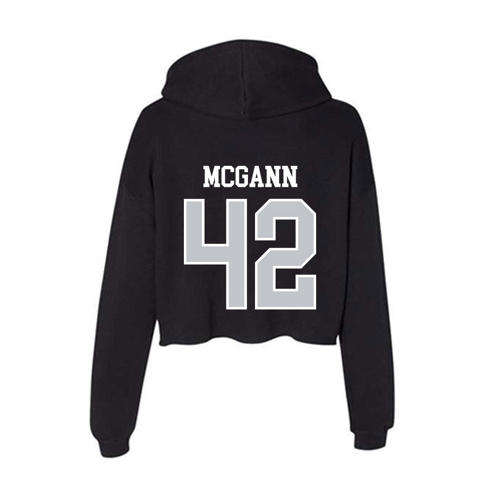 CCSU - NCAA Women's Lacrosse : Grace McGann - Women's Crop Fleece Hoodie-1