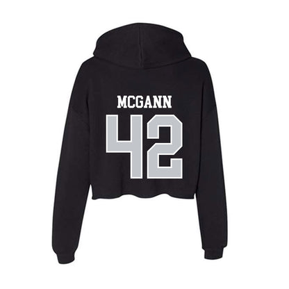 CCSU - NCAA Women's Lacrosse : Grace McGann - Women's Crop Fleece Hoodie-1