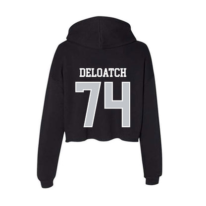 CCSU - NCAA Football : Isaiah Deloatch - Women's Crop Fleece Hoodie-1