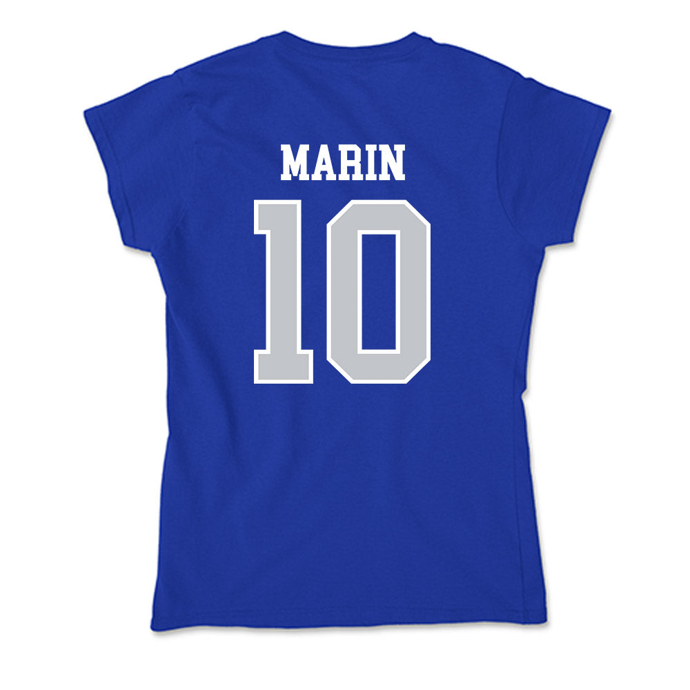 CCSU - NCAA Men's Soccer : Santiago Marin - Soft Style Women’s T-Shirt-1