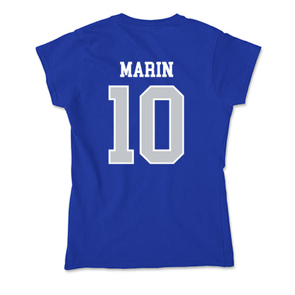 CCSU - NCAA Men's Soccer : Santiago Marin - Soft Style Women’s T-Shirt-1