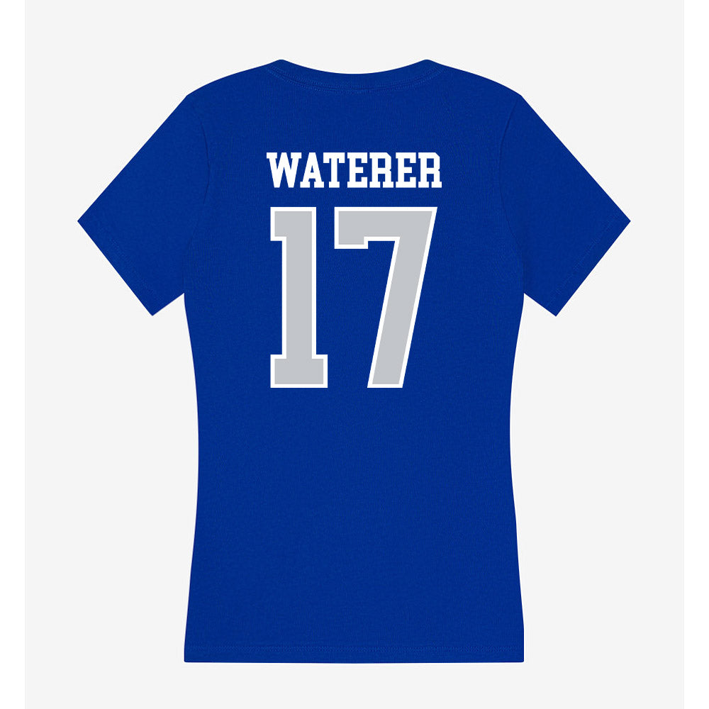 CCSU - NCAA Softball : Lilly Waterer - Women's V-Neck T-Shirt-1