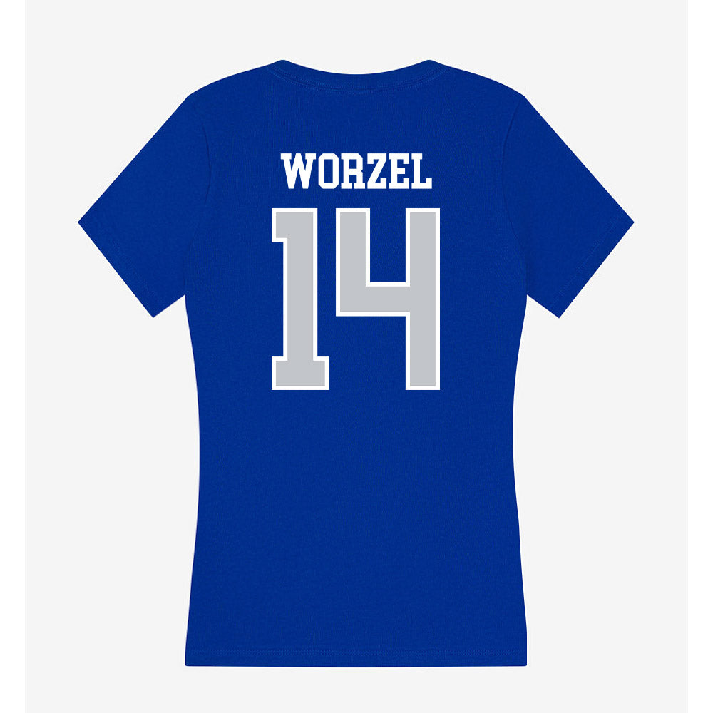 CCSU - NCAA Baseball : Zach Worzel - Women's V-Neck T-Shirt-1
