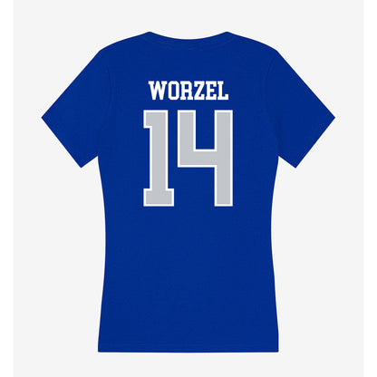 CCSU - NCAA Baseball : Zach Worzel - Women's V-Neck T-Shirt-1
