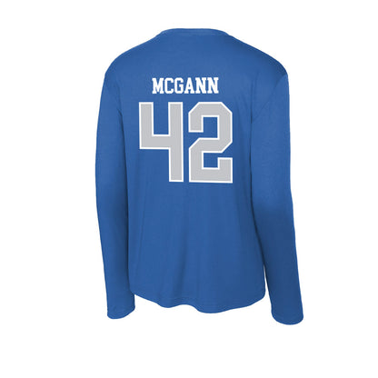 CCSU - NCAA Women's Lacrosse : Grace McGann - Activewear Long Sleeve T-Shirt-1