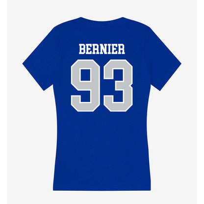 CCSU - NCAA Football : Colby Bernier - Women's V-Neck T-Shirt-1