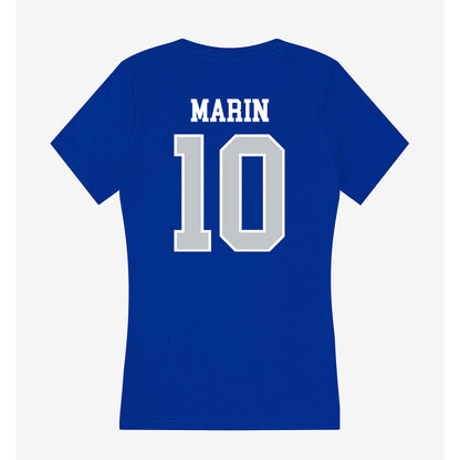 CCSU - NCAA Men's Soccer : Santiago Marin - Women's V-Neck T-Shirt-1