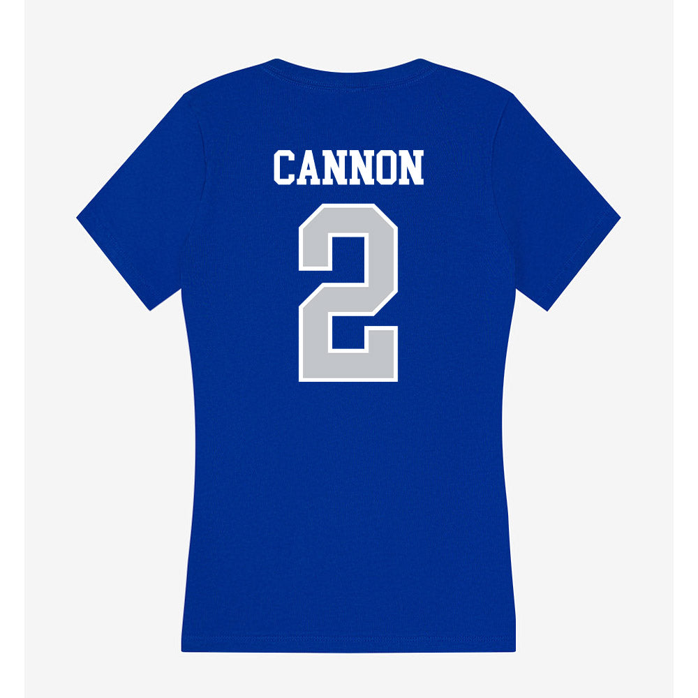 CCSU - NCAA Women's Lacrosse : Abbey Cannon - Women's V-Neck T-Shirt-1