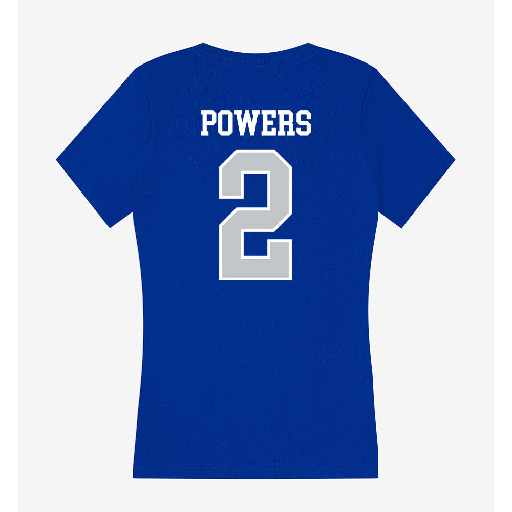 CCSU - NCAA Women's Soccer : Riley Powers - Women's V-Neck T-Shirt-1