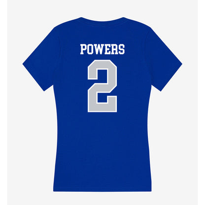 CCSU - NCAA Women's Soccer : Riley Powers - Women's V-Neck T-Shirt-1