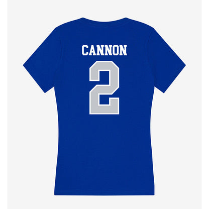 CCSU - NCAA Women's Lacrosse : Abbey Cannon - Women's V-Neck T-Shirt-1