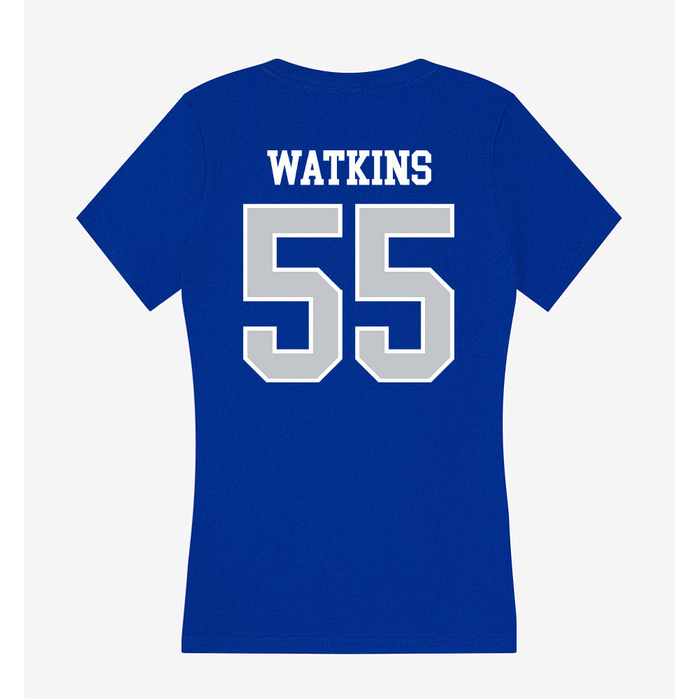 CCSU - NCAA Football : Sharod Watkins - Women's V-Neck T-Shirt-1