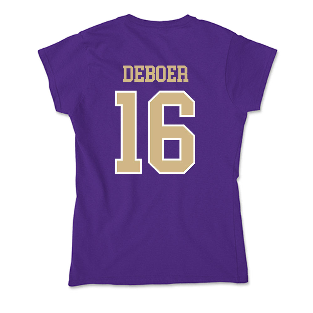 Washington - NCAA Softball : Alexis DeBoer - Soft Style Women’s T-Shirt-1