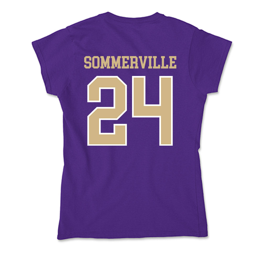 Washington - NCAA Men's Basketball : Lathan Sommerville - Soft Style Women’s T-Shirt-1