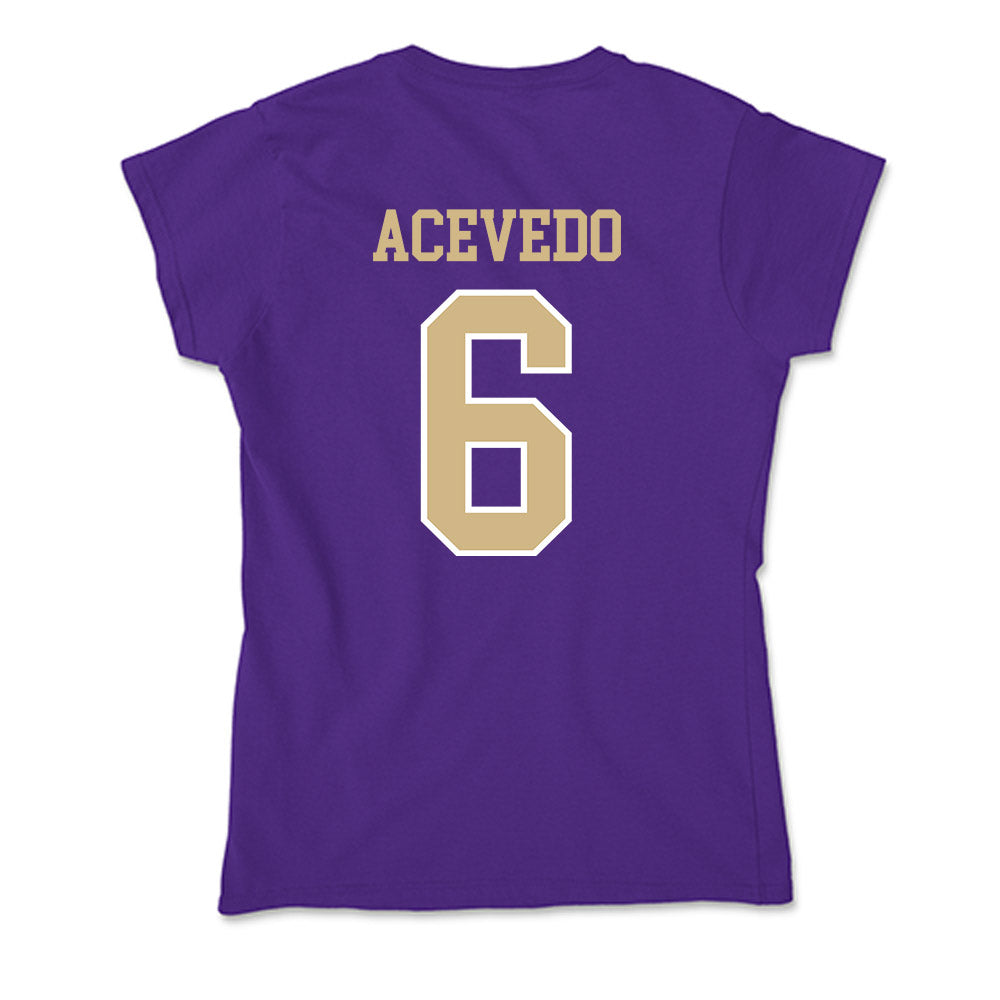 Washington - NCAA Softball : Melody Acevedo - Soft Style Women’s T-Shirt-1
