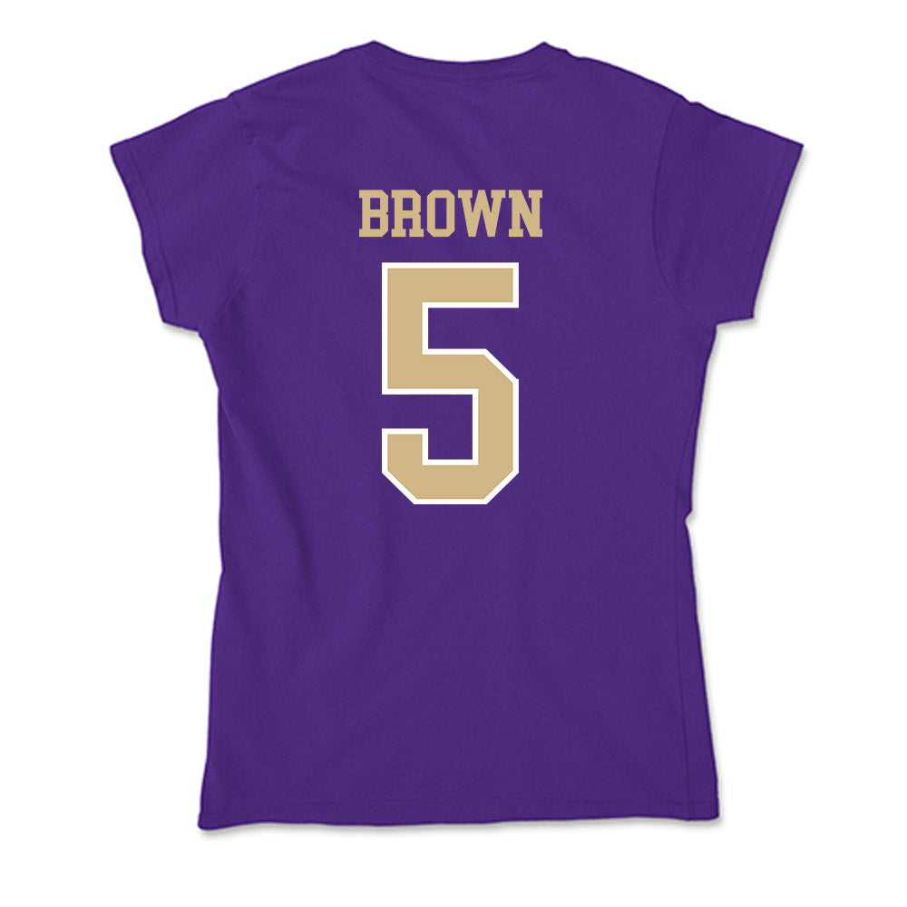 Washington - NCAA Women's Basketball : Teagan Brown - Soft Style Women’s T-Shirt-1