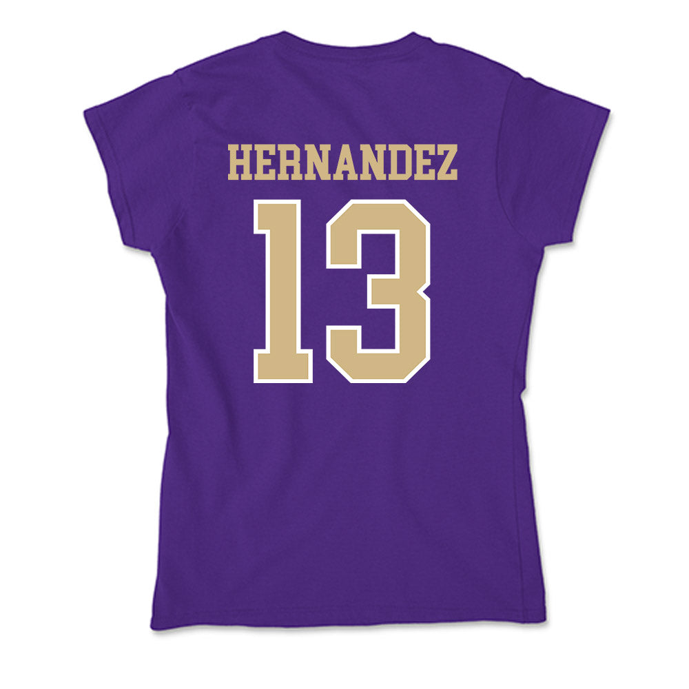 Washington - NCAA Men's Soccer : Kevin Hernandez - Soft Style Women’s T-Shirt-1