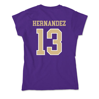 Washington - NCAA Men's Soccer : Kevin Hernandez - Soft Style Women’s T-Shirt-1