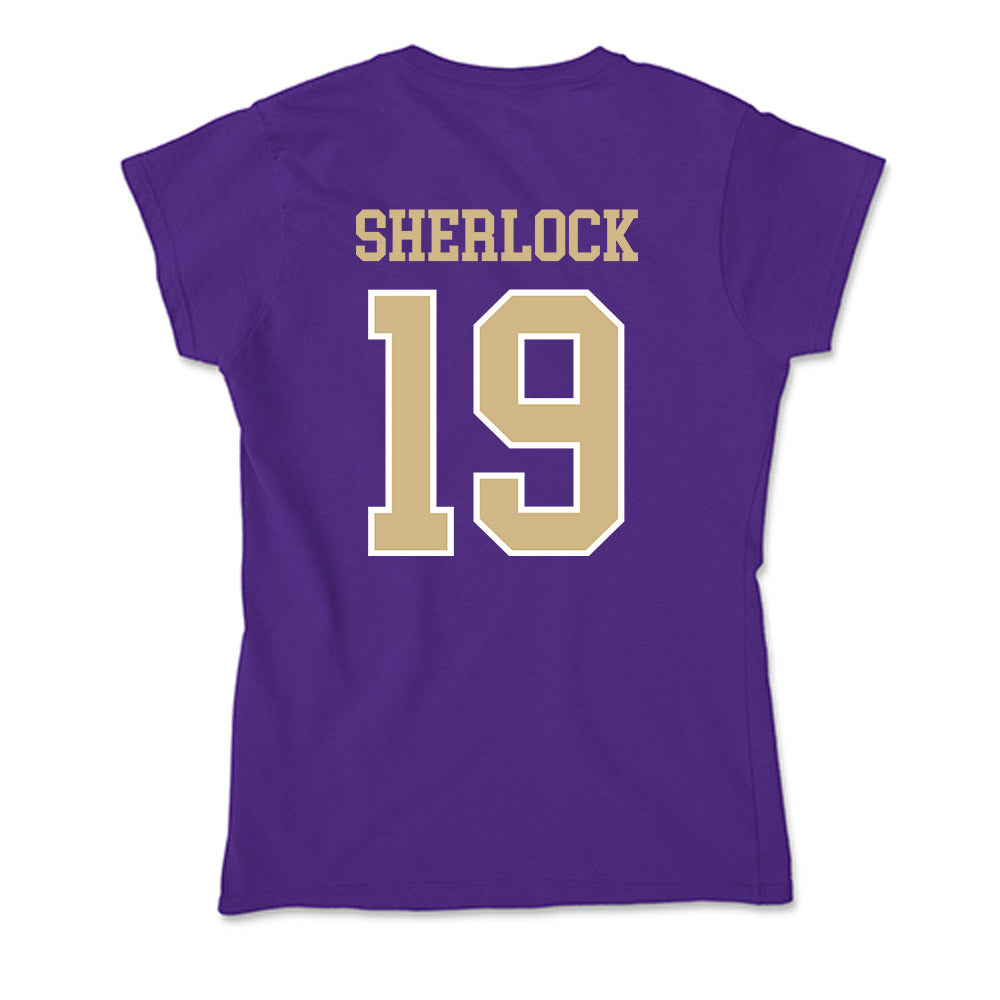 Washington - NCAA Men's Soccer : Mikey Sherlock - Soft Style Women’s T-Shirt-1