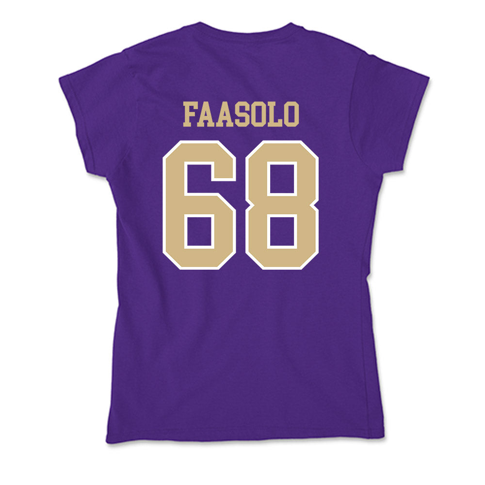 Washington - NCAA Football : Soane Faasolo - Soft Style Women’s T-Shirt-1