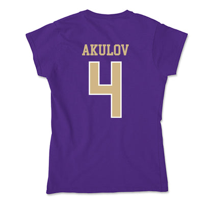 Washington - NCAA Men's Soccer : Egor Akulov - Soft Style Women’s T-Shirt-1