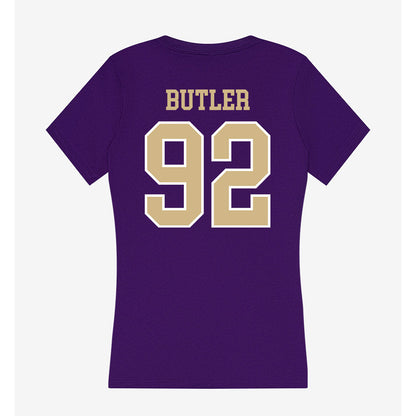 Washington - NCAA Football : Bryce Butler - Women's V-Neck T-Shirt-1