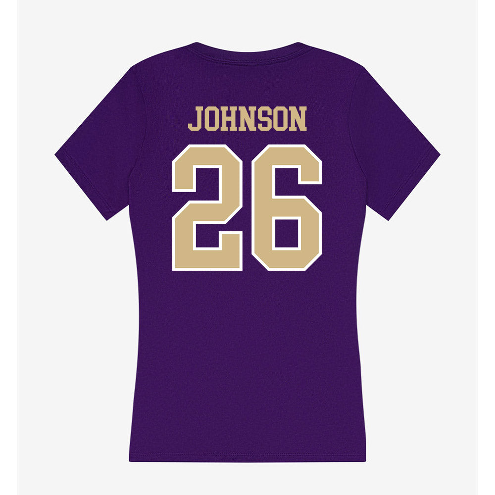 Washington - NCAA Football : Elias Johnson - Women's V-Neck T-Shirt-1