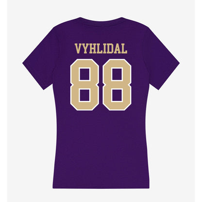 Washington - NCAA Football : Sam Vyhlidal - Women's V-Neck T-Shirt-1