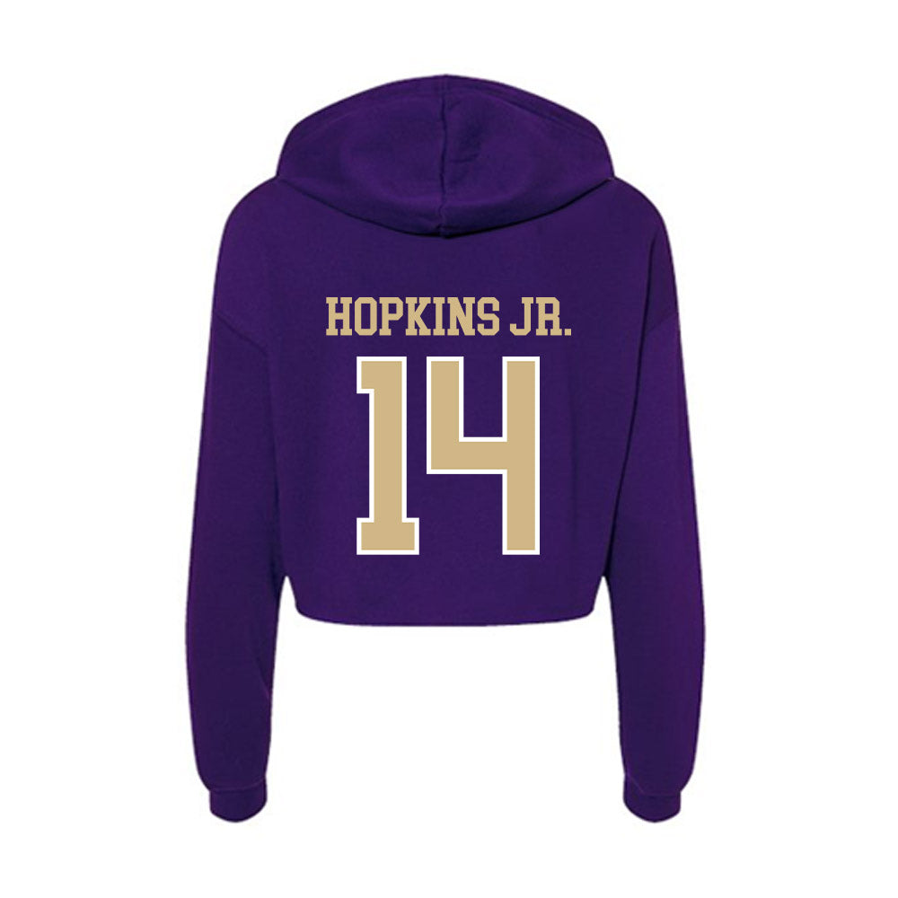 Washington - NCAA Football : Milton Hopkins Jr. - Women's Crop Fleece Hoodie-1