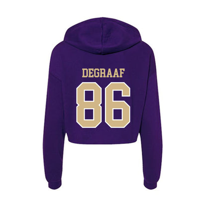 Washington - NCAA Football : Decker DeGraaf - Women's Crop Fleece Hoodie-1