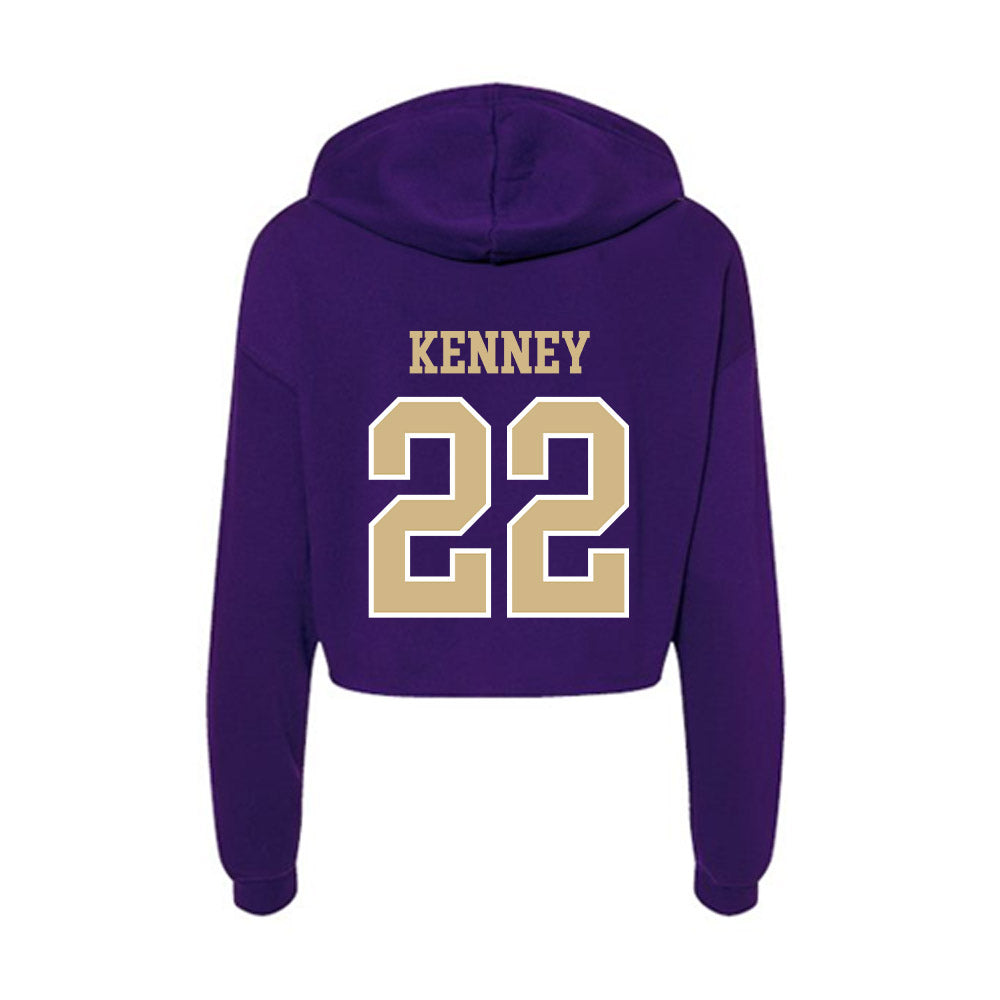Washington - NCAA Baseball : Noah Kenney - Women's Crop Fleece Hoodie-1