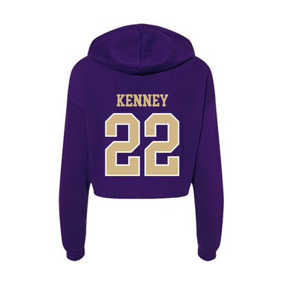 Washington - NCAA Baseball : Noah Kenney - Women's Crop Fleece Hoodie-1