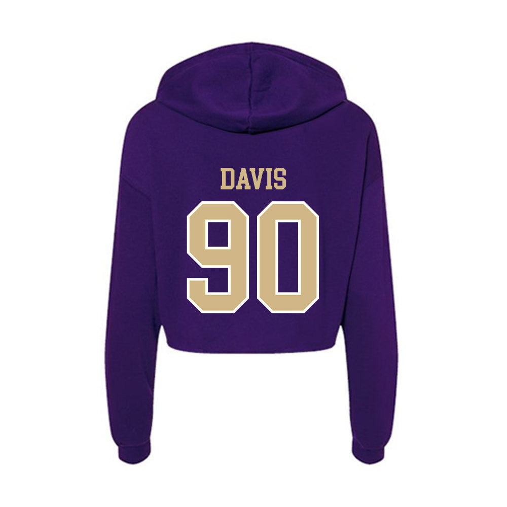 Washington - NCAA Football : Elinneus Davis - Women's Crop Fleece Hoodie-1