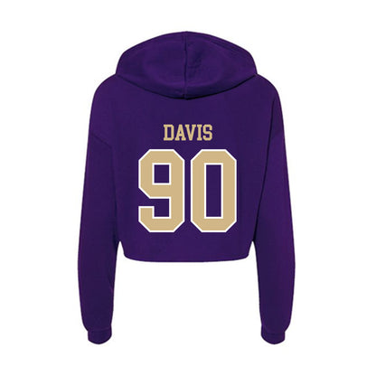 Washington - NCAA Football : Elinneus Davis - Women's Crop Fleece Hoodie-1
