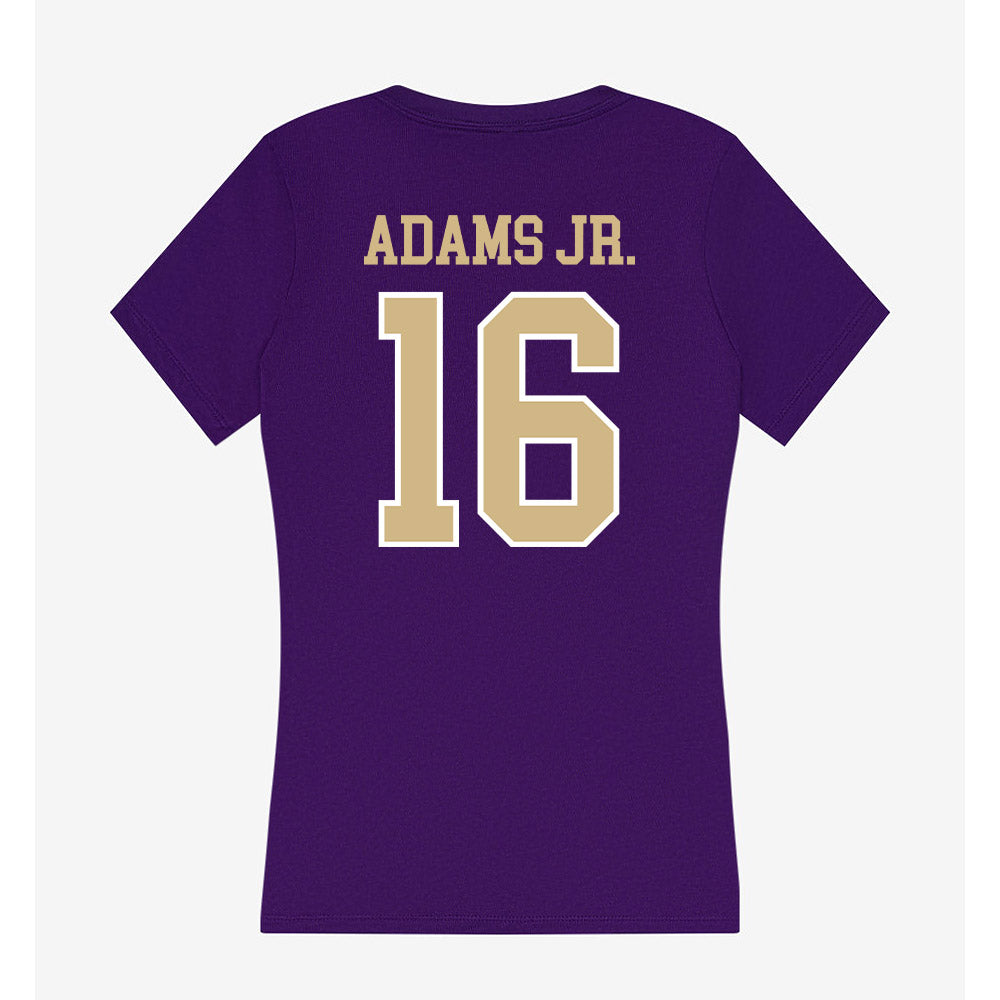 Washington - NCAA Football : Ramonz Adams Jr. - Women's V-Neck T-Shirt-1