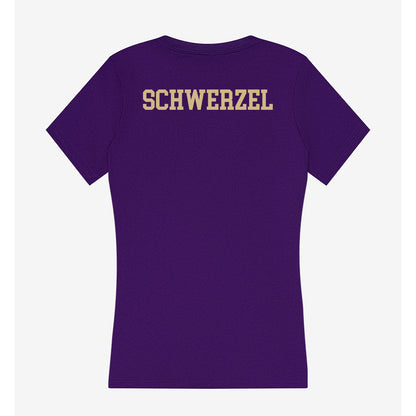 Washington - NCAA Football : David Schwerzel - Women's V-Neck T-Shirt-1