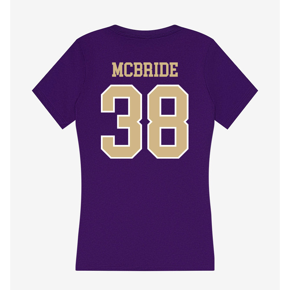 Washington - NCAA Baseball : Cooper McBride - Women's V-Neck T-Shirt-1