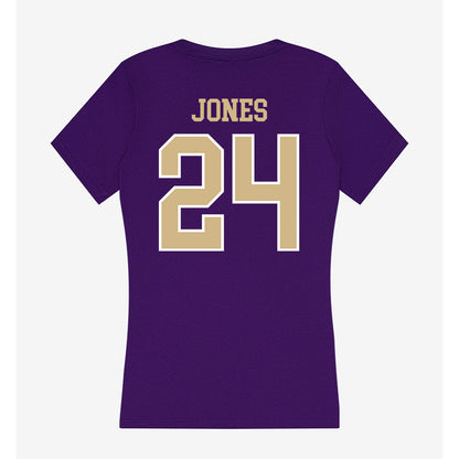 Washington - NCAA Football : Jeron Jones - Women's V-Neck T-Shirt-1