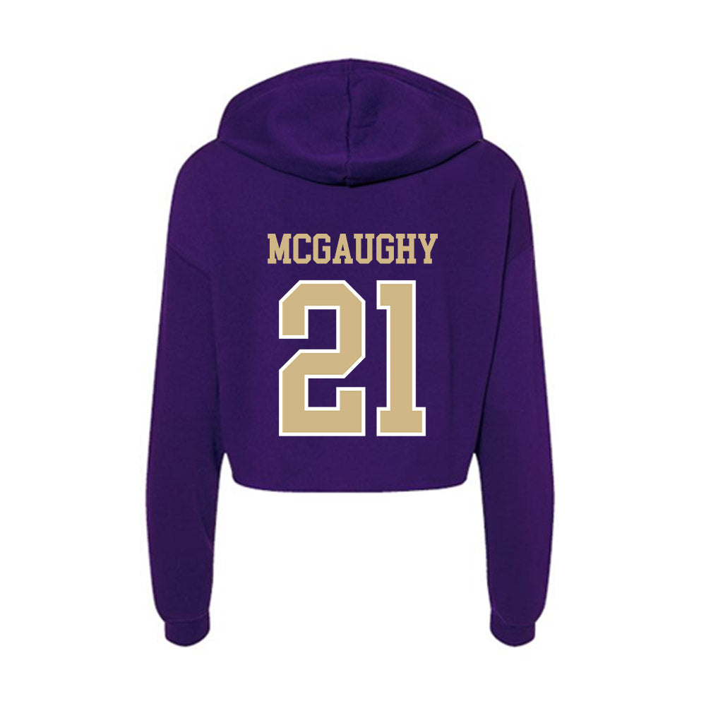 Washington - NCAA Women's Basketball : Brynn McGaughy - Women's Crop Fleece Hoodie-1