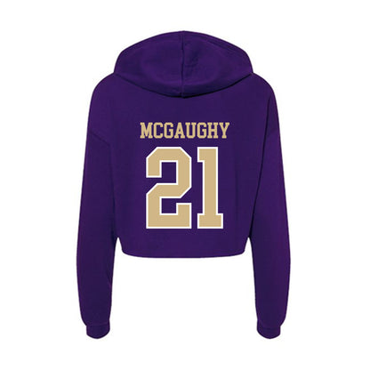 Washington - NCAA Women's Basketball : Brynn McGaughy - Women's Crop Fleece Hoodie-1
